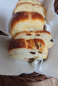 ぶどうの食パン。パウンド型で作る。