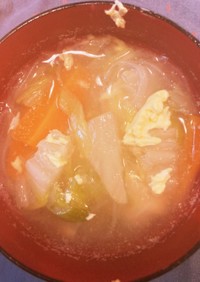 野菜春雨スープ
