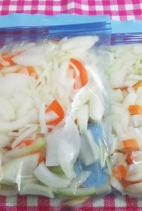 冷凍カット野菜♪ちょい足しで時短スープ