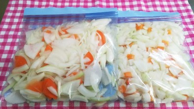 冷凍カット野菜♪ちょい足しで時短スープの写真