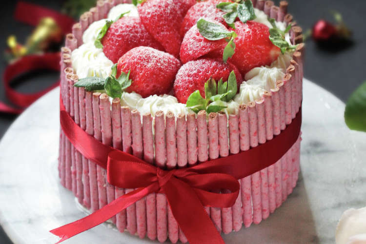 つぶつぶ苺ポッキーのxmasケーキ レシピ 作り方 By Minntamama クックパッド