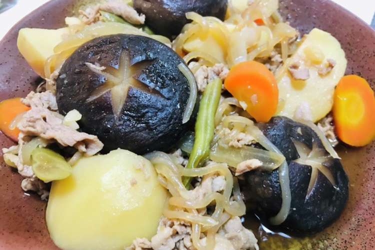 夕飯定番料理 豚肉の肉じゃが 柔らか野菜 レシピ 作り方 By 体裁よく クックパッド 簡単おいしいみんなのレシピが375万品