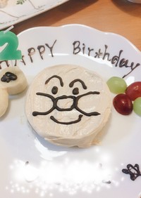 誕生日に☆お手軽アンパンマンケーキ