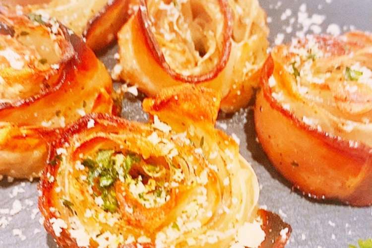 ベーコンとじゃがいもの薔薇巻き レシピ 作り方 By なごみkazu クックパッド 簡単おいしいみんなのレシピが375万品