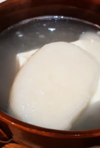 豆腐と餅の白いひとり鍋