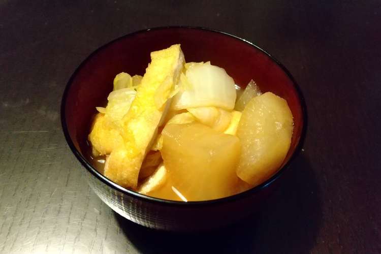 白菜と大根と油揚げの煮物 レシピ 作り方 By くのたカヨシ クックパッド
