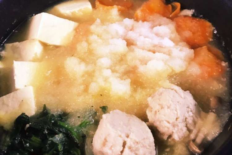 咳の風邪に レンコン団子とみぞれ鍋 レシピ 作り方 By Itooishi クックパッド