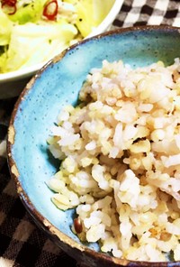 土鍋で簡単☆白米&発芽玄米の雑穀米ごはん