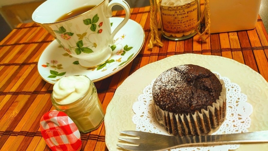 糖質制限✩.*˚濃厚チョコ蒸しケーキの画像