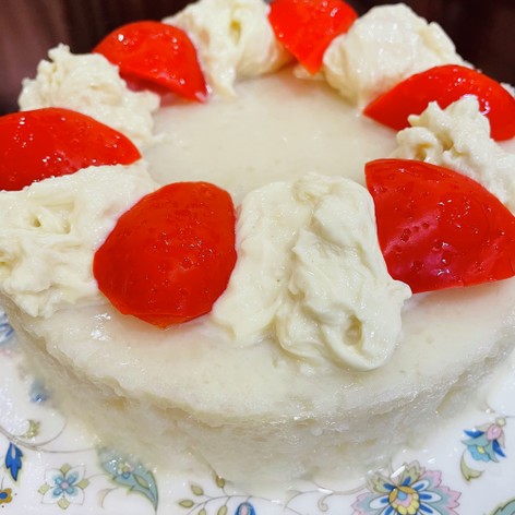 カリフラワーと豆乳でつくる誕生日ケーキ