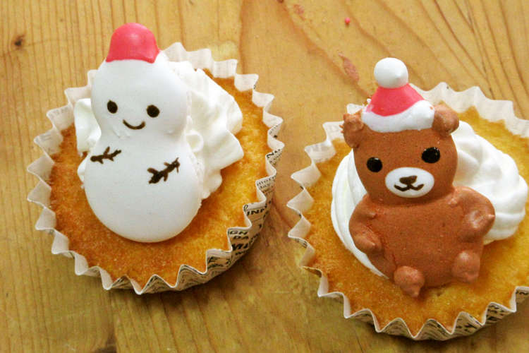 クリスマスに 雪だるまとクマのメレンゲ レシピ 作り方 By Minly3 クックパッド