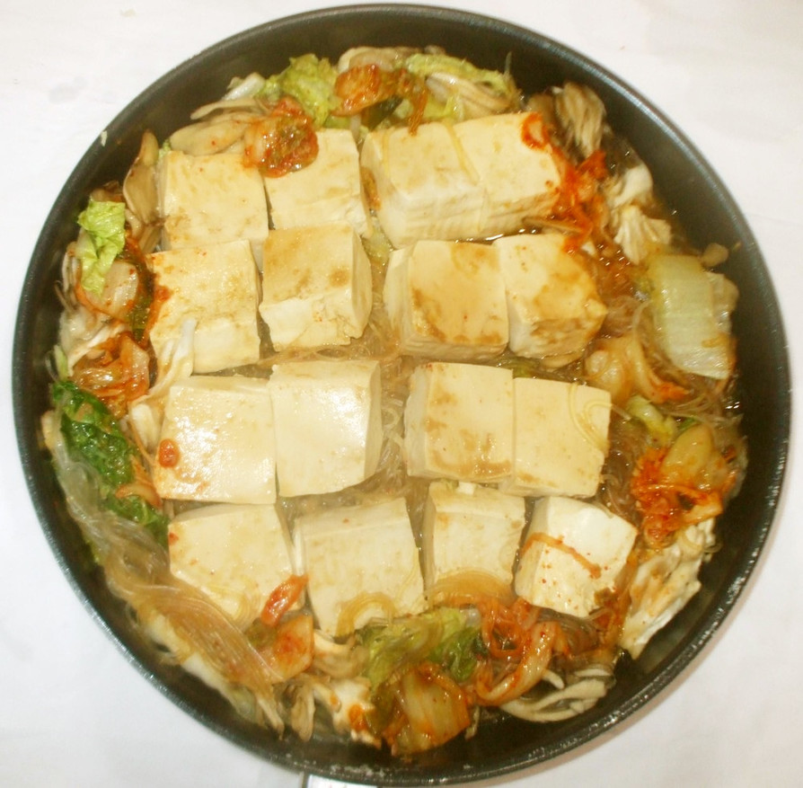 豆腐のビタミンキムチ蒸し♪簡単漢方食養生の画像