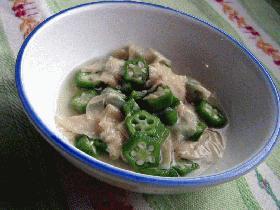 オクラと湯葉のトロ煮