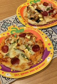 海老とポテトのピザ