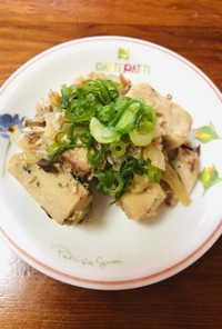 鯖水煮缶と高野豆腐と玉ねぎの含め煮