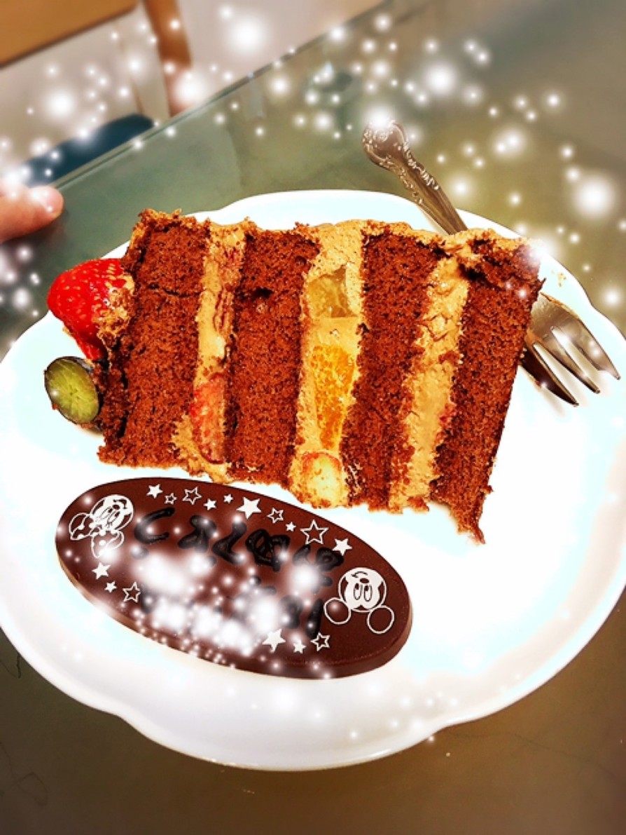 4段チョコケーキの画像