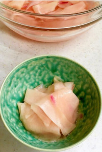 ★レンジで3分ガリの作り方 新生姜甘酢漬