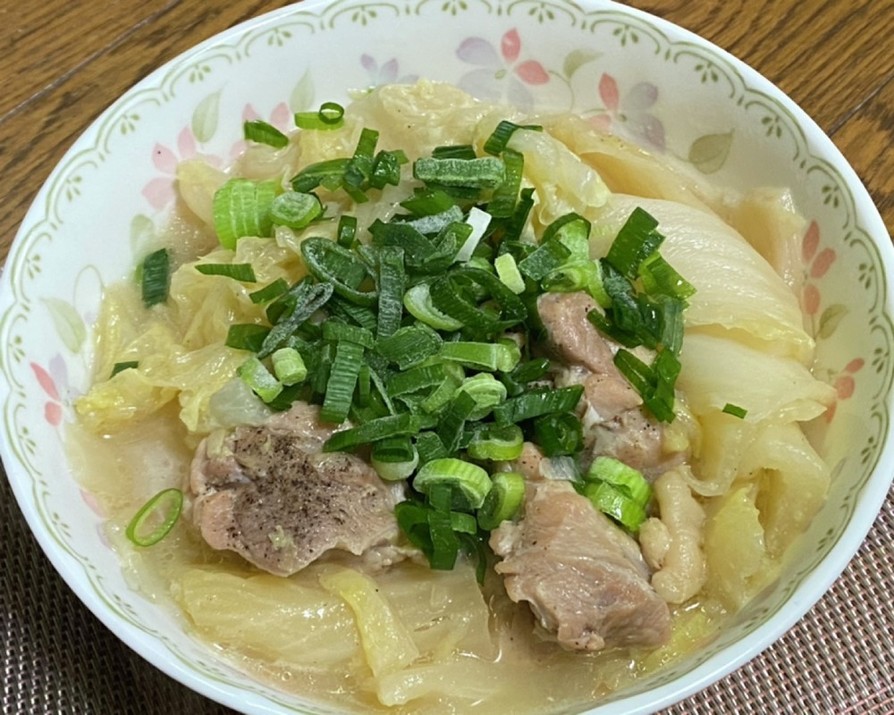 鶏モモ肉と白菜の味噌煮の画像