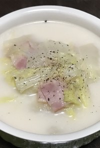 白菜とベーコンのミルクスープ