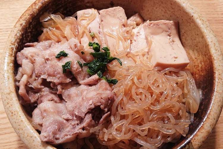 豆腐 しらたき 肉