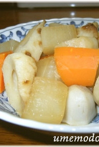 里芋と野菜と竹輪のさっぱり煮