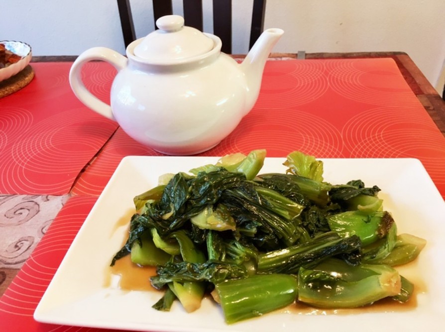 香港飲茶のカラシ菜炒めの画像