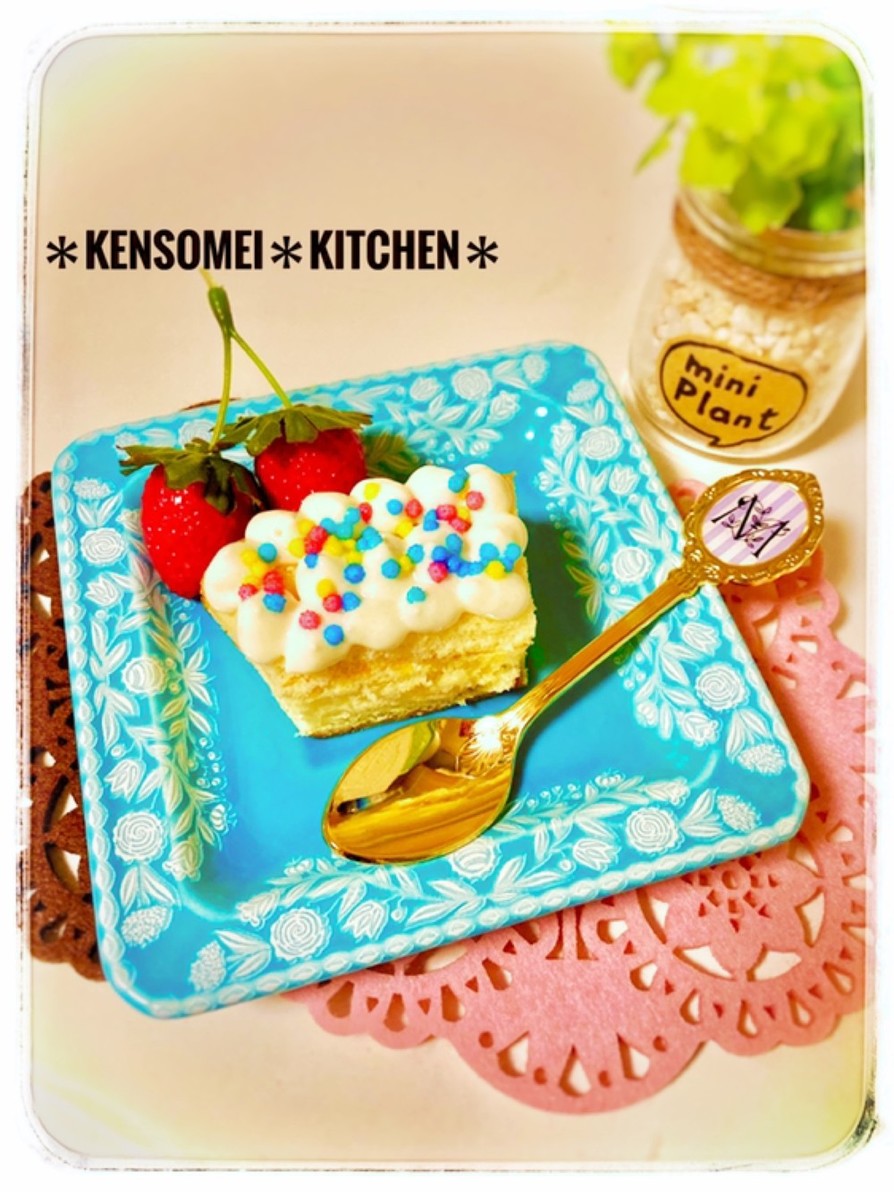 簡単☆低カロリークリームのケーキ☆の画像