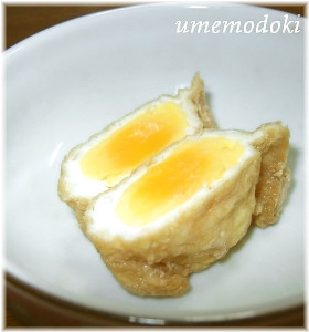 油揚げと卵で「あぶ玉煮」