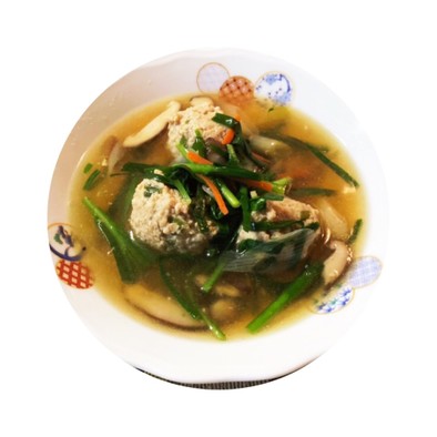 甜麺醤で味付け簡単鶏肉団子スープの写真