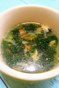 豚バラ小松菜の簡単中華スープ