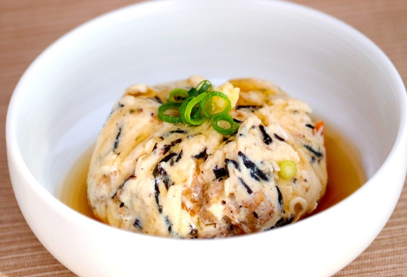 ひじき煮リメイク！豆腐の巾着蒸し by 相模屋 【クックパッド】 簡単おいしいみんなのレシピが356万品