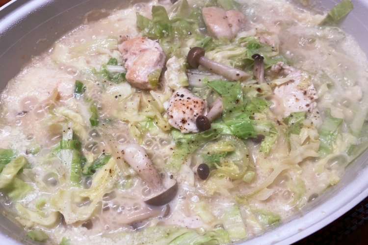 ササミとキャベツの豆乳煮 ブルーノ レシピ 作り方 By いもまん クックパッド
