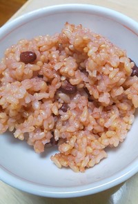 初日から食べる小豆玄米御飯