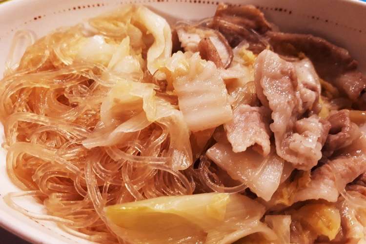 白菜と豚バラのくたくた煮 春雨入り レシピ 作り方 By ひまわり 76 クックパッド 簡単おいしいみんなのレシピが352万品