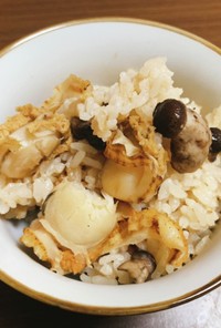 ホタテと椎茸の炊き込みご飯