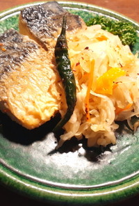簡単　塩鯖の南蛮漬け　発酵野菜使用