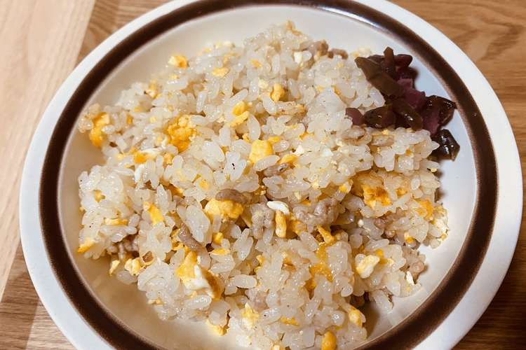 挽き肉と卵の本だし炒飯 レシピ 作り方 By マー氏 クックパッド