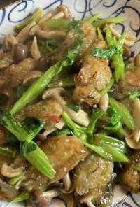 牡蠣とセロリの中華風炒め