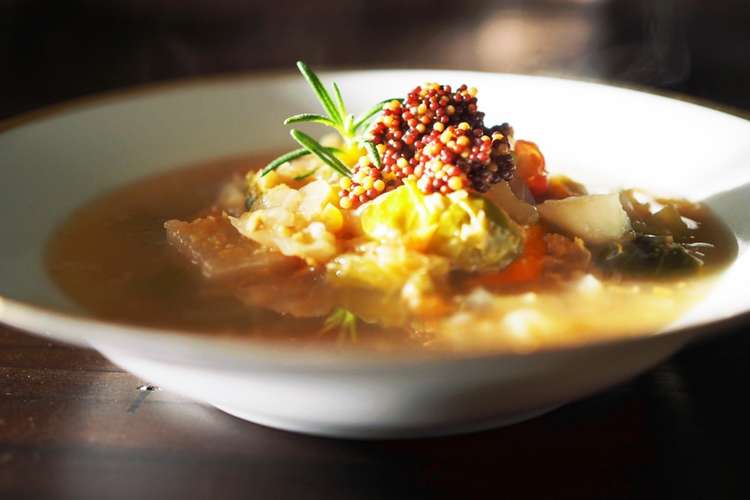 味の決め手は塩麴 残り野菜で絶品スープ レシピ 作り方 By 元仙人 クックパッド 簡単おいしいみんなのレシピが371万品