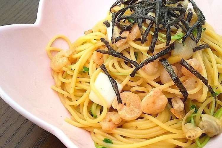 白だしでシーフードと豆苗の和風パスタ レシピ 作り方 By Jo Jo クックパッド 簡単おいしいみんなのレシピが356万品