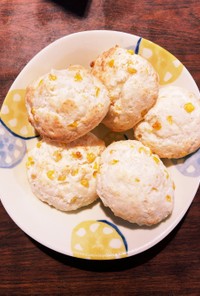 ホケミ&米粉でチーズ香るポテトコーンパン