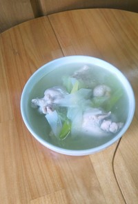 手羽元の生姜スープ