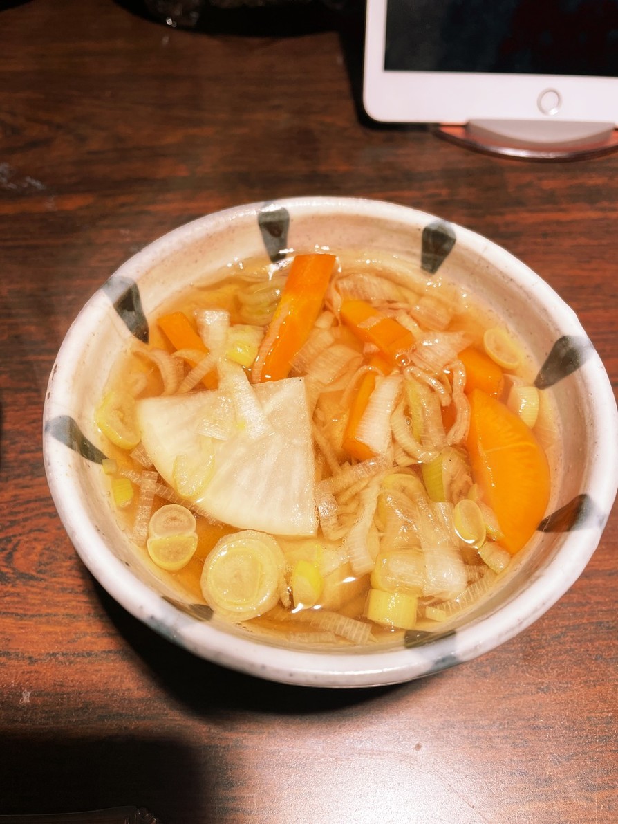 根菜の温か減塩スープの画像