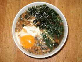 月見納豆そば