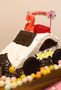 お誕生日に！かんたんパトカー立体ケーキ