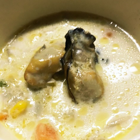 冷食で簡単！牡蠣のミルクスープ