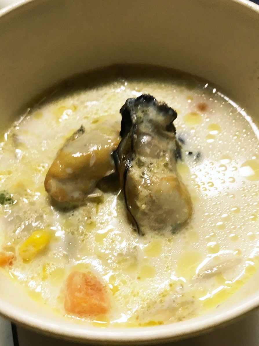 冷食で簡単！牡蠣のミルクスープの画像