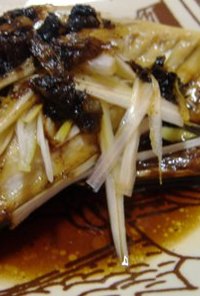 焼きサバの焦がしネギバター醤油がけ～