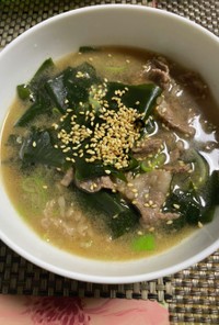 本場の味、韓国風わかめスープ