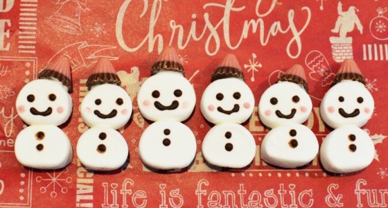 雪だるまマシュマロポップのレシピ